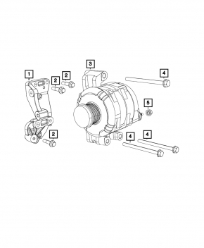 Генератор Jeep Cherokee KL 19-23 2.4