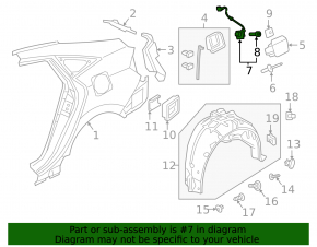 Замок лючка бензобака Honda Civic X FC 16-21