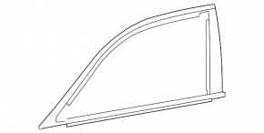 Молдинг двери верхний передней правой Lexus LS460 LS600h 07-12 хром