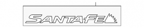 Эмблема надпись SANTAFE двери багажника Hyundai Santa FE 19-23