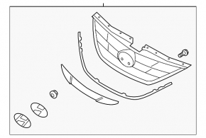 Решетка радиатора grill Hyundai Sonata 11-13