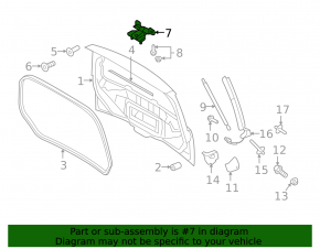 Петля двери багажника левая Ford Flex 09-19