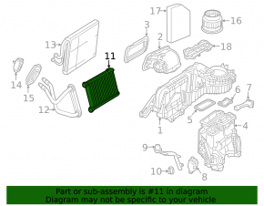 Радиатор отопителя Mercedes C-class W205 15-21