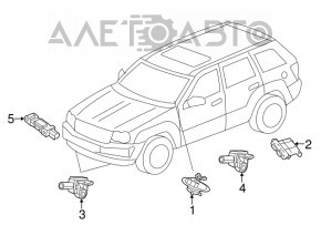 Модуль srs airbag компьютер подушек безопасности Dodge Durango 11-13 под 3 ряда