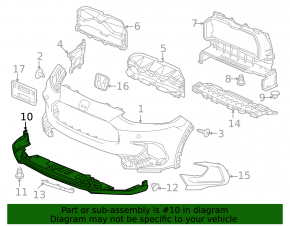 Губа переднего бампера Honda HR-V 23-26