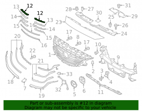 Grilă radiator stânga sus pentru Mazda 6 16-17 pentru LED, tip 1