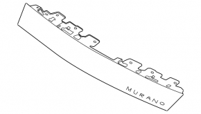 Ornament grilă radiator superioară Nissan Murano z53 25-26