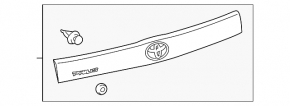 Накладка двери багажника Toyota Prius 30 10-15 с эмблемой