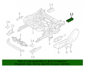 Ornamente glisante pentru scaunul pasagerului spate dreapta Lincoln MKZ 13-20, maro