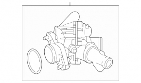 Корпус термостата в сборе Mercedes CLA 250 14-19