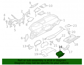 Бокс карман передней панели водительский BMW X7 G07 19-22 Canberra-beige