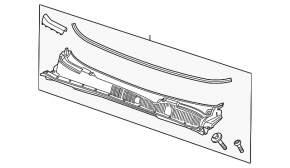 Решетка дворников пластик Buick Encore 13-16