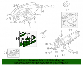 Накладка торпеды под рулем Mazda3 MPS 09-12
