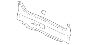 Накладка проема багажника Mitsubishi Galant 04-12 затерта