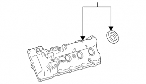 Крышка клапанов левая 3URFE Toyota Sequoia Tundra 08-16 5.7