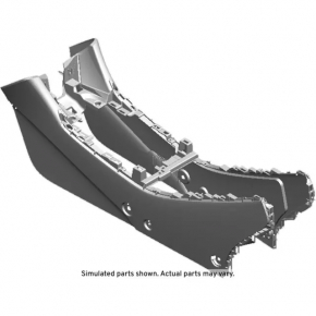 Консоль центральная подлокотник и подстаканники Chevrolet Malibu 16-23 серая