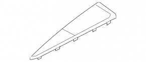 Ornament superior bord pentru difuzoare centrale, Audi A6 C7 12-18, negru
