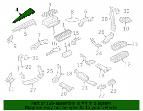 Ornament superior bord pentru difuzoare centrale, Audi A6 C7 12-18, negru