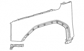 Aripă față stângă pentru Toyota Land Cruiser 24-26