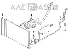 Компрессор кондиционера BMW X3 F25 13-17 2.0T