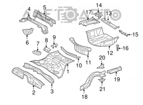 Пол багажника Lexus IS250 IS350 11-13 черн