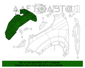 Подкрылок передний правый Fiat 500X 16-17