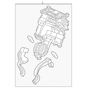 Корпус печки голый Acura MDX 14-20