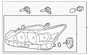 Фара передняя правая Lexus CT200h 11-11 галоген