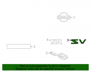 Эмблема значок SV крышки багажника Nissan Sentra 20-24