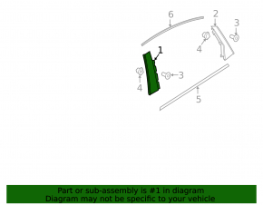 Накладка двери боковая задняя правая Audi A4 B9 17-25 передняя, черн глянец