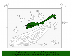 Накладка фары верхняя левая Hyundai Sonata 15-17