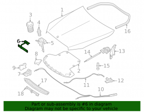 Suport încuietoare capotă Mercedes Clasa C W206 300 22-25