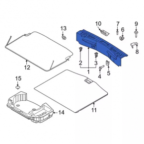 Trim pentru deschiderea portbagajului Ford Mustang Mach-E 21-23 negru