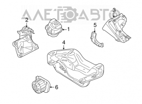Подушка двигателя левая BMW X5 E70 07-13 3.0