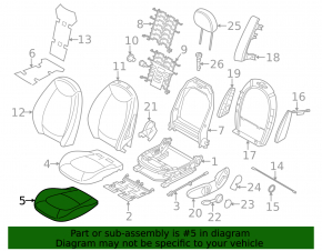 Пассажирское сидение Mini Cooper Countryman R60 10-16 без airbag, механич, кожа черн