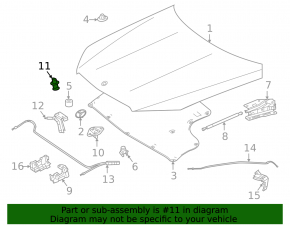 Отбойник капота левый Mercedes W167 GLE 350 450 20-26 на капоте