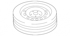 Anvelopă de rezervă pentru Volvo V90 17-22 usa R18 125/80