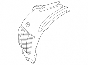 Căptușeală aripă față dreapta, parte față, BMW X6 F16 15-19
