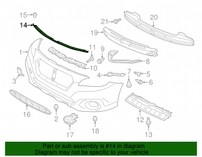 Уплотнитель капота Subaru Outback 15-19