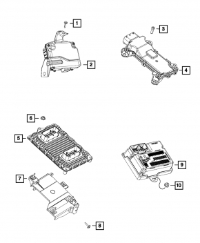 Блок ECU компьютер двигателя Jeep Cherokee KL 16-18 3.2