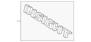 Эмблема надпись INSIGHT крышки багажника Honda Insight 19-22