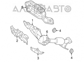 Глушитель задняя часть с бочкой Mazda3 2.3 03-09