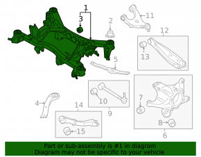 Подрамник задний Subaru Outback 15-19