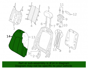 Tapițerie spătar scaun pasager Audi A6 C8 19-25, piele maro deschis, încălzită, ventilată, ruptă, uzată