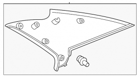 Накладка задней стойки правая Toyota Camry v30 2.4
