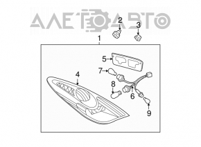 Фонарь правый дорест Toyota Solara 04-06