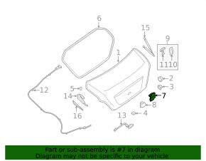 Замок крышки багажника Nissan Altima 07-12