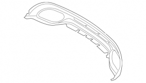 Губа заднего бампера Mercedes C-class W205 43 17-18 AMG pkg