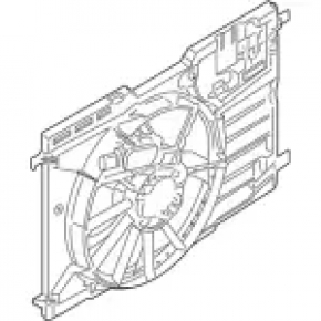 Difuzorul capacului radiatorului gol Ford Escape MK3 13-16 pre-restilizare 1.6T 2.5