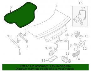 Garnitura capac portbagaj Ford Mustang mk6 15- coupe